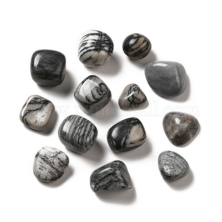Perles de netstone noir naturel G-G979-A21-1