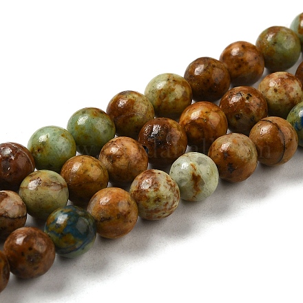 Fili di perline di crisocolla gialle naturali G-H298-A07-02-1