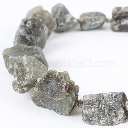 Природный камень лабрадорит грубые самородки бусины G-E219-03-1