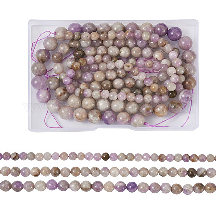 Yilisi 3Strands 3 Style Natural Amethyst Beads Strands G-YS0001-14-1