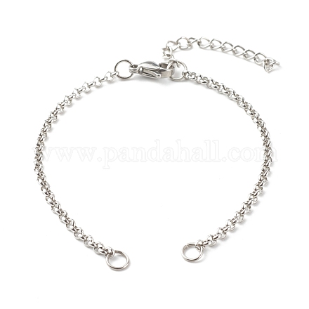 304 braccialetto di catena in acciaio inox AJEW-JB00994-1