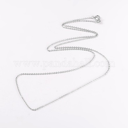Colliers avec chaîne de câble en 304 acier inoxydable NJEW-JN01526-02-1