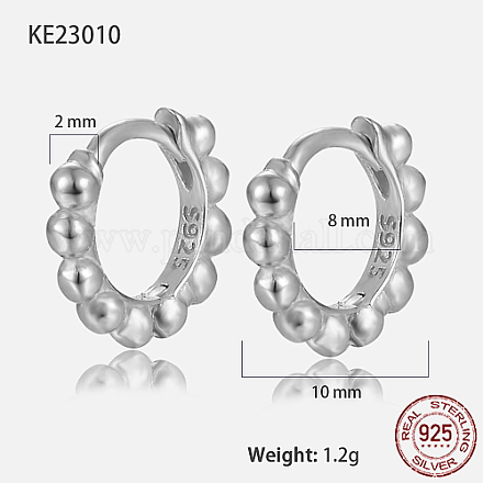 925 серьги-кольца из стерлингового серебра с родиевым покрытием BO1095-2-1