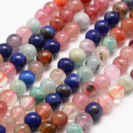 Natural Gemstone Beads Strands G-F514-02-4mm-1