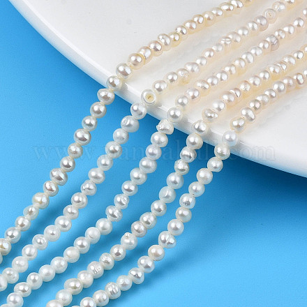 Fili di perle di perle d'acqua dolce coltivate naturali PEAR-N013-02D-1