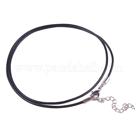 Кожаный шнур ожерелье материалы MAK-PH0002-1.5mm-01-1