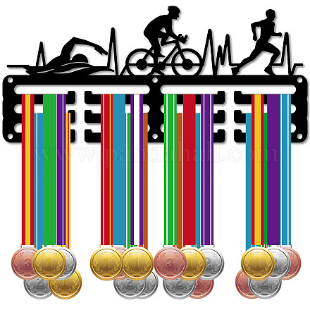 Support mural d'affichage de support de cintre de médaille de fer de thème de sports ODIS-WH0055-145-1