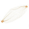 Nylon Fascinator Mesh Face Veil, with Iron Combs, for Women Wedding Party Decorations, Gold, 460mm