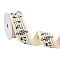 10M Cotton Printed Ribbons, for Clothing Decoration, Beige, Musical Note, 1-5/8 inch(40mm), about 10.94 Yards(10m)/Roll