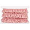 US 5M Polyester Pleated Lace Ribbon, Wave Edge Lace Trim, Clothes Accessories, Pale Violet Red, 1-1/8 inch(30mm)