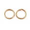 Brass Split Rings, Double Loops Jump Rings, Real 18K Gold Plated, 8x2mm, Inner Diameter: 6.6mm