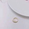 1Pc Acrylic Finger Rings, Old Lace, US Size 7 1/4(17.5mm)