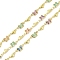Brass Butterfly Link Chains, with Glass, Real 18K Gold Plated, Soldered, with Spools, Long-Lasting Plated, Cadmium Free & Lead Free, Real 18K Gold Plated, 13x6x2mm