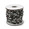 Leopard Printed Round Imitation Leather Cords, for Clothes, Shoes Making, Silver, 3mm, about 10.94 Yards(10m)/Roll