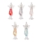 Acrylic with ABS Plastic Imitation Pearl Pendants, with Iron and Alloy Findings, Angel, Mixed Color, 49.5x23.5x13.5mm, Hole: 2.5mm