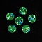 Luminous Handmade Enamel Gold Sand Glass Beads Strands, Round with Lightning, Glow in the Dark, Blue, 12mm, Hole: 1.4mm