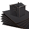 Corrugated Board, Square, Black, 300x300x2mm