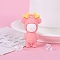 PVC Plastic Big Pendants, Deer, Pink, 55x35mm