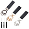 AHANDMAKER 3 Pcs Microfiber Leather Key Fob, Carbon Fiber Style Car Keychain, Universal Key Chains for Men and Women, with Anti-Lost D-Ring, Screwdriver, Key Rings and Circle Carabiner
