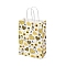 Bees Theme Rectangle Paper Bags, with Handles, for Gift Bags and Shopping Bags, Yellow, Heart, Bag: 8x15x21cm, Fold: 210x150x2mm