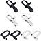 8 Pcs 2 Styles Alloy D-Ring Anchor Shackle Clasps, with 2Pcs T-Shaped Adjustable Alloy Clasps, Cadmium Free & Lead Free, Mixed Color, Shackle Clasp: 29~33.5x11.5~27x8~9mm, Hole: 2.8~5mm
