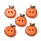 2-Hole Printed Opaque Resin Buttons, Orange, Orange, 12x11.5x2.5mm, Hole: 1.2mm