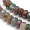 Faceted Natural Indian Agate Rondelle Beads Strands, 8x5mm, Hole: 1mm, about 76pcs/strand, 14.5~15 inch
