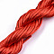 Polyester Thread, Satin Rattail Cord, Red, 2mm, about 10m/bundle