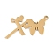 304 Stainless Steel Pendants, Letter & Butterfly Charms, Letter X, 12.5x24.5x0.9mm, Hole: 1.2mm