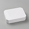Plastic Latch Bead Containers, Bead Storage, Rectangle, White, 6.7x8.6x2cm