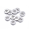 Tarnish Resistant 304 Stainless Steel Links connectors, Flat Round with Butterfly, Stainless Steel Color, 11.5x1mm, Hole: 1.2mm