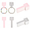200Pcs 2 Colors Paper Hair Clip Display Cards, Hair Barrettes Jewelry Hair Accessories, Key Shpe with Word Princess, Mixed Color, 10.8x8.2x0.04cm,  Hole: 4mm, 100pcs/color