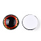 Glass Cabochons, Half Round with Eye, Red, 20x6.5mm