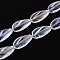 Electroplate Transparent Glass Beads Strands, Teardrop, Clear AB, 26x13x5.5~7mm, Hole: 1.5mm, about 30pcs/strand, 30.12~30.51 inch(76.5~77.5cm)