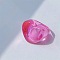 Heart Resin Finger Rings for Women, Fuchsia, Inner Diameter: 17mm