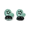 Baking Paint Glass Enamel Beads, Glove, Medium Aquamarine, 17.5x15x10mm, Hole: 1mm