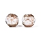 Handmade Gold Sand Lampwork Beads, Round, White, 8~8.5mm, Hole: 1.4~1.6mm