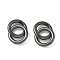 Brass Linking Rings, Interlocking Ring, Cadmium Free & Lead Free, Long-Lasting Plated, Gunmetal, 20x12x12mm, Inner Diameter: 8mm