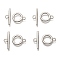 Alloy Toggle Clasps, Cadmium Free & Nickel Free & Lead Free, Platinum, Ring: about 14x11x2mm, Hole: 2mm, Bar: 19x5.5x2mm, Hole: 2mm
