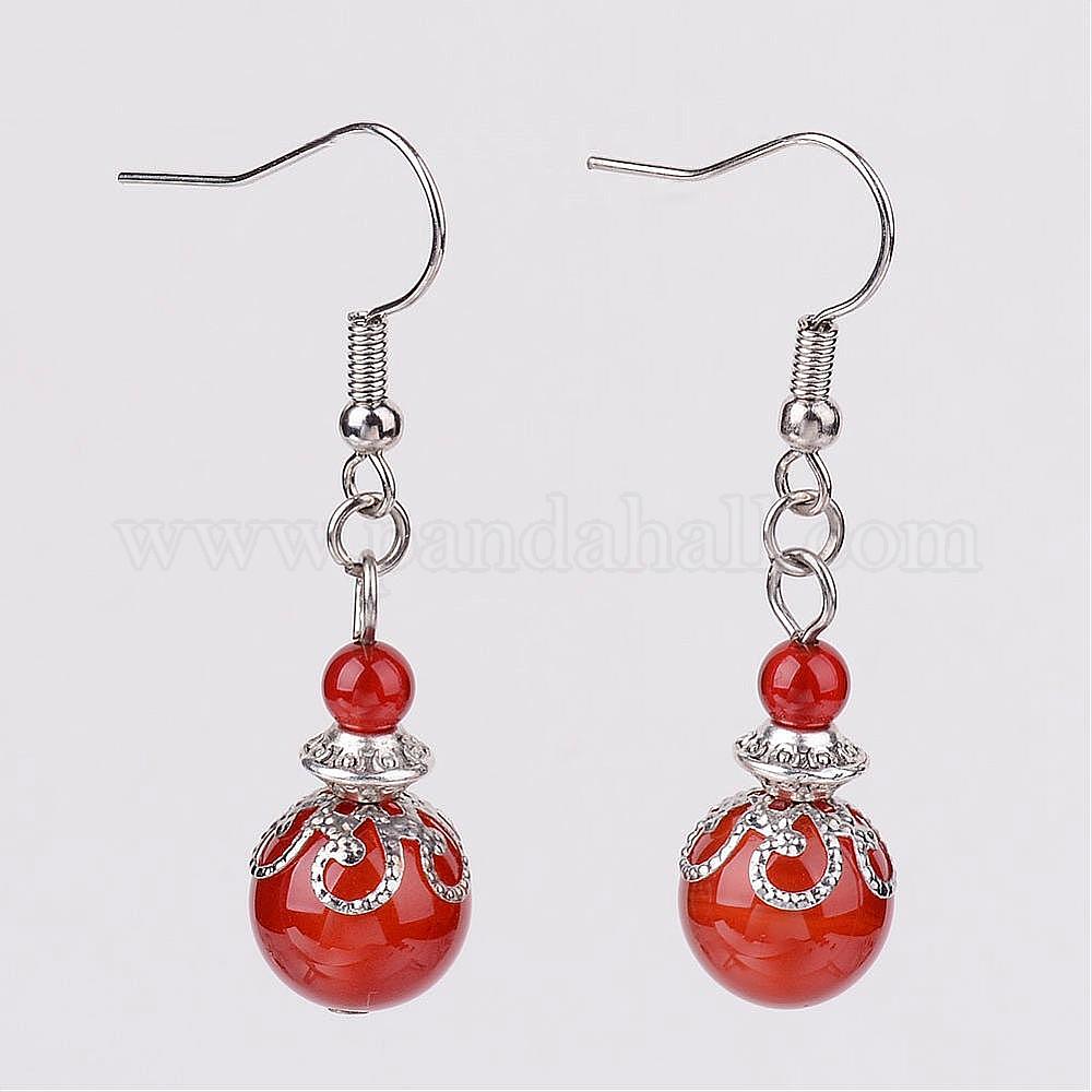 Boucles D'oreilles Pendantes Avec Perles Naturelles Violettes - Clips Argentés - Marque Ile O Perles - Neuf Avec étiquettes