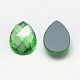 Faceted Glass Teardrop Cabochons GGLA-F010A-M-2
