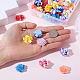Craftdady 72Pcs 2 Style 6 Colors Smudged Color Opaque Resin Cabochons RESI-CD0001-19-7