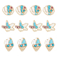 FINGERINSPIRE 12PCS 3 Style Pearl Applique Sewing Patches Starfish & Conch & Shell Shape Beading Patch Marine Creatures Beaded Appliques Sew on Patches for DIY Clothes DIY-FG0003-61-1