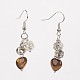 Boucles d'oreilles en perles de pierre mixtes naturelles et synthétiques EJEW-JE02308-2