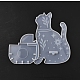 Stampo in silicone fai da te per mensola galleggiante a forma di gatto DIY-K067-01-4
