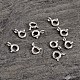 Platinum Plated 925 Sterling Silver Spring Ring Clasps STER-K014-H152-5mm-P-2