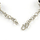 Perla natural collar de abalorios y pulseras y anillos conjuntos con los fornituras de bronce tono de platino SJEW-R045-02-10