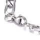 304 bracelets chaîne figaro id acier inoxydable BJEW-G631-01P-4