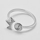 Componentes del anillo ajustable de plata de ley 925 STER-K038-034P-2