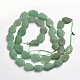Nuggets Natural Frosted Green Aventurine Bead Strands G-N0156-02-2